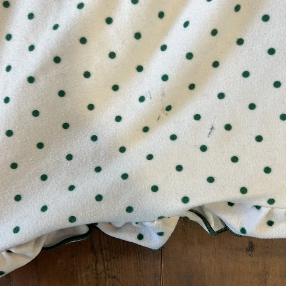 SweetHoney Christmas tree and polka dot ruffled long nightgown pajamas